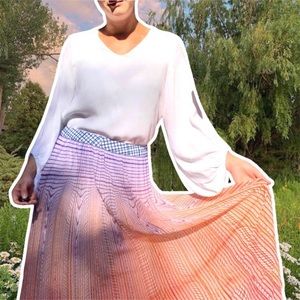 NWT Cobblestone Living White Priya Balloon Sleeve Peasant Blouse, One Size